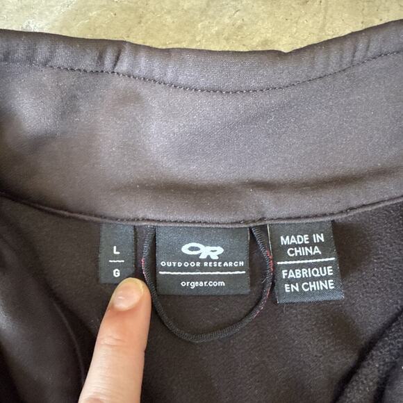 Outdoor Research Womens L Brown Fleece Lined Ascendant Zip Up Thermal Base Layer - Picture 8 of 14